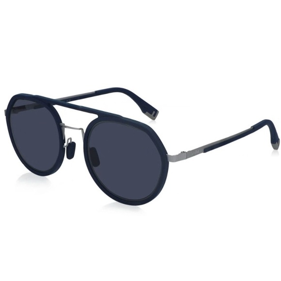 Fendi Accessories - Fendi Round Aviator Sunglasses Blue and Silver Color Unisex